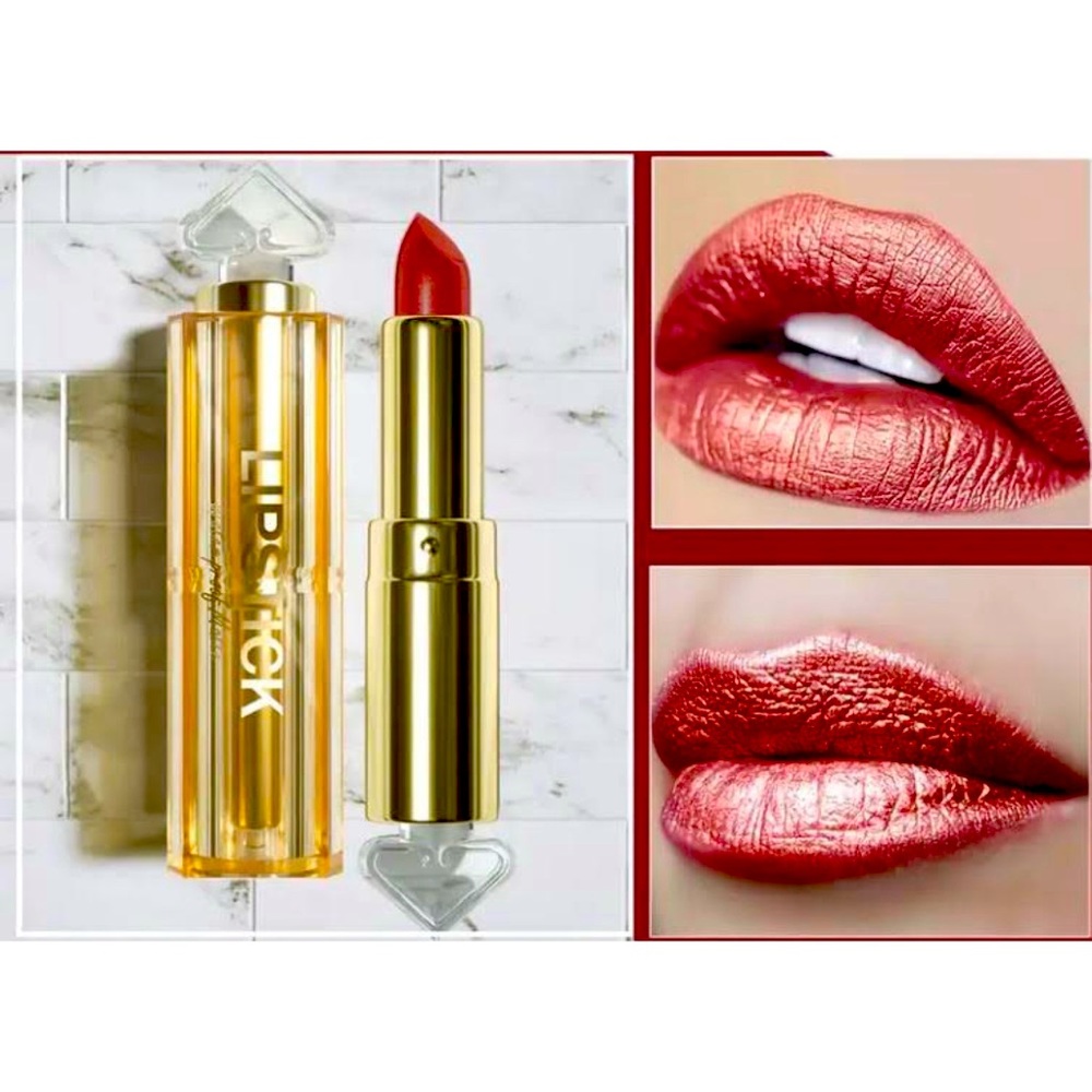 Pearly Finish Matte Color Long Lasting Waterproof Glitter Lipstick Shimmer